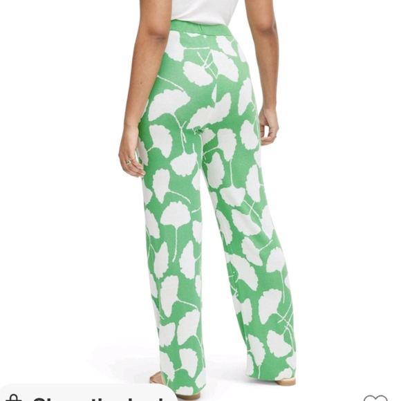 Women's High Waisted Ginkgo Green Sweaterknit Flare Pants - DVF for Target - Picture 2 of 3